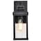 Nuvo Corning 1-Lgt Medium Wall Lantern - Matte Black / Clear Glass 60/7371 - alternate 6